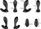 Nexus Duo Rechargeable Silicone Beginner Butt Plug with Remote Control - Small - Black