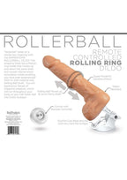 Rollerball Rolling Ring Dildo Rechargeable Water Resistant with Remote Control - Vanilla