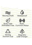 Skinsations Sidewinder Waves and Vibration Realistic Dildo with Remote Control 9in - Vanilla