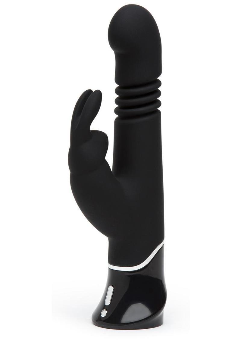 Fifty Shades of Grey Greedy Girl Rechargeable Thrusting G-Spot Rabbit Vibrator - Black