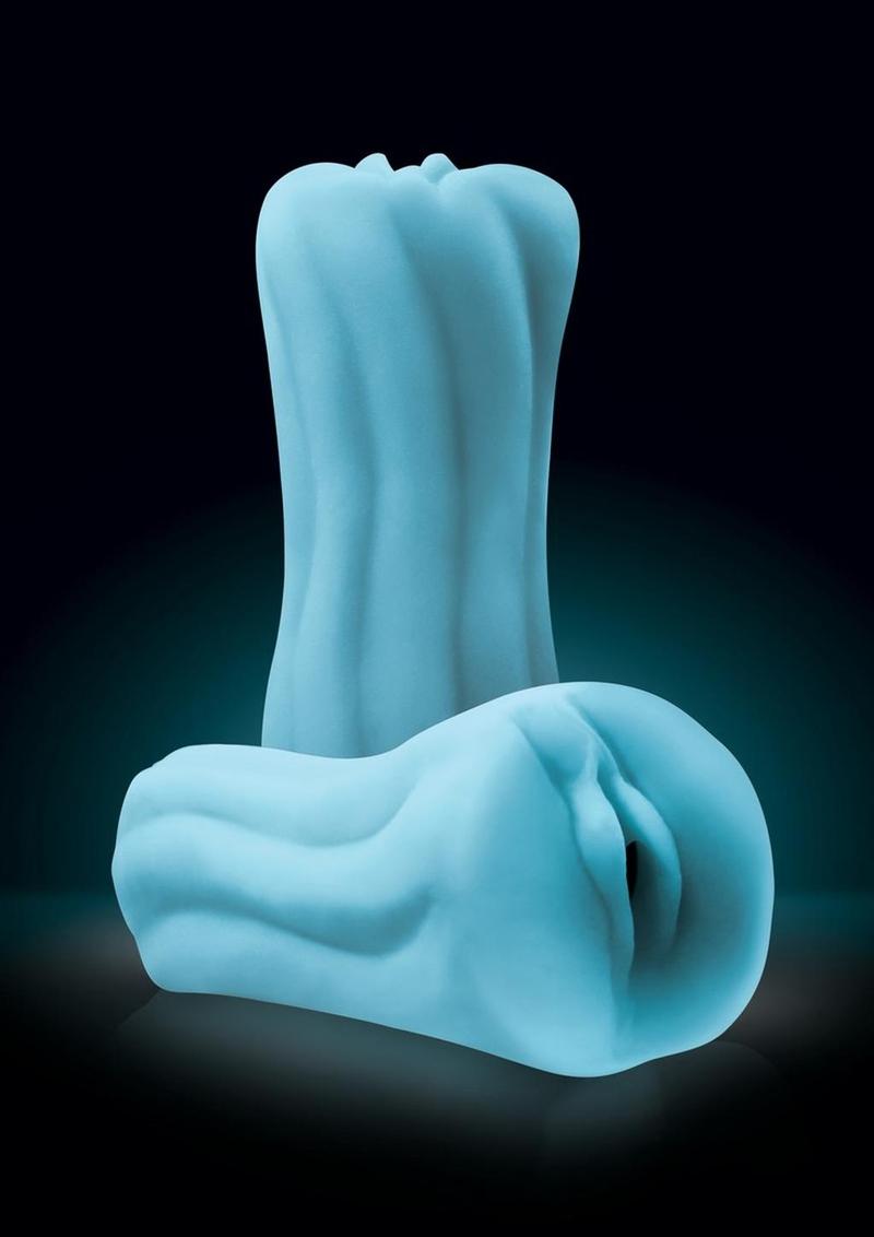 Firefly Yoni Silicone Masturbator Glow In The Dark - Pussy - Blue