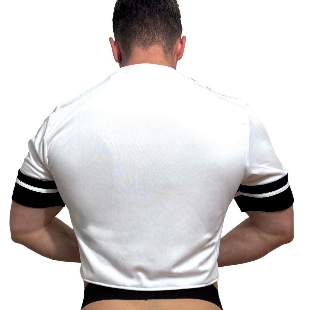 Adidas Neo White Short Sleeve Crop Top BY SNEAKERMASK
