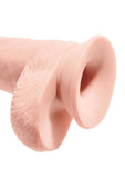 King Cock Plus Triple Density Fat Dildo with Balls 10in - Vanilla