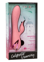 California Dreaming Pasadena Player Rechargeable Rotating Silicone Rabbit Vibrator - Pink