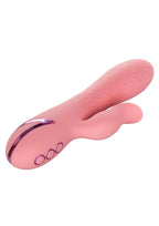 California Dreaming Pasadena Player Rechargeable Rotating Silicone Rabbit Vibrator - Pink