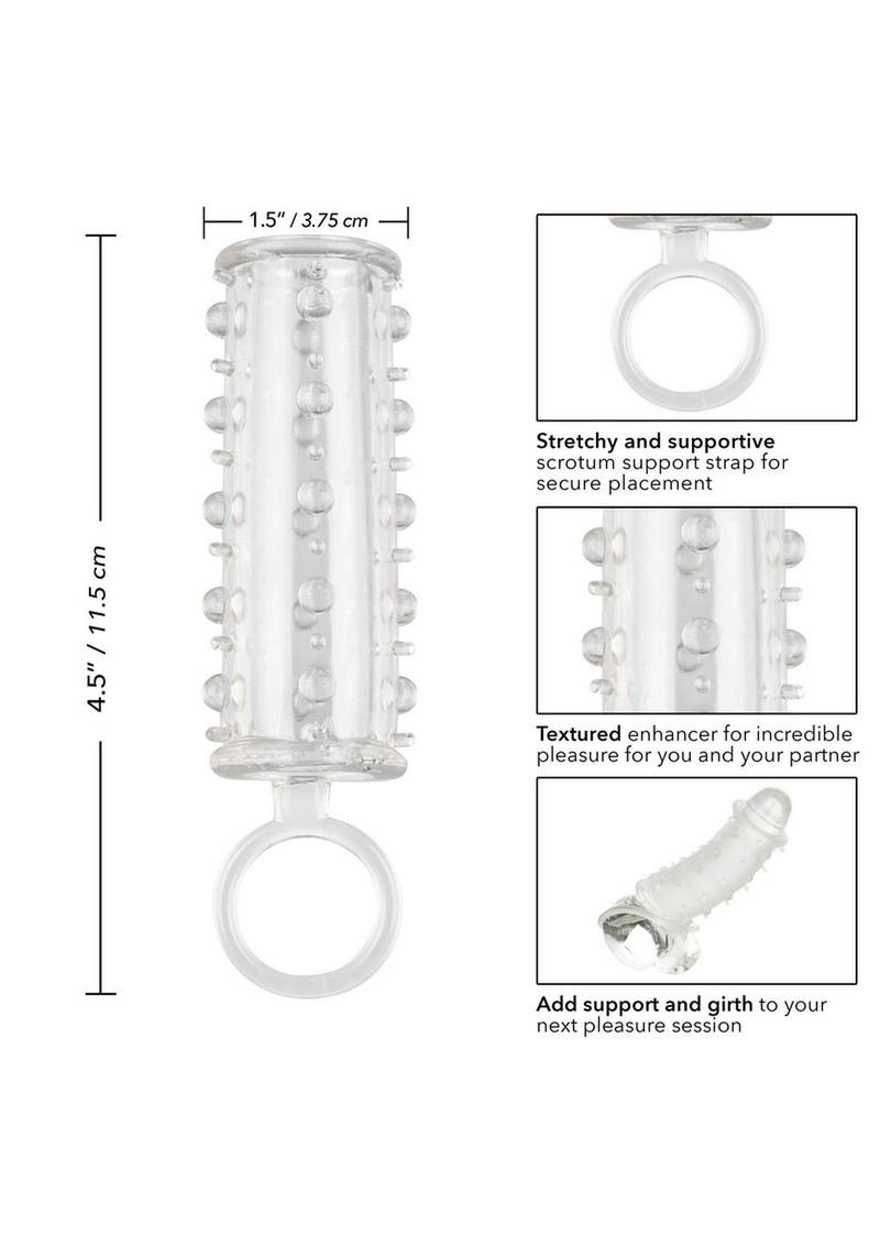 Sensation Enhancer Penis Sleeve with Scrotum Support - Clear