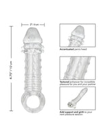 Ultimate Stud Penis Extender with Scrotum Support - Clear