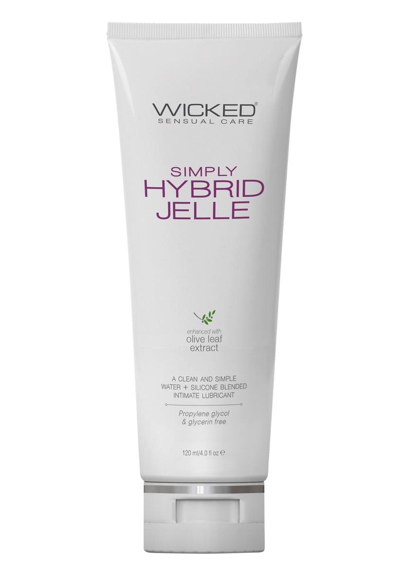 Wicked Simply Hybrid Jelle Lubricant with Olive Leaf Extract 4oz Tube