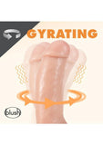 Dr. Skin Silver Collection Dr. Spin Gyrating Dildo with Suction Cup 7in and Remote Control - Vanilla