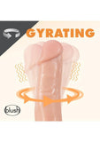 Dr. Skin Silver Collection Dr. Spin Gyrating Dildo with Suction Cup and Wired Remote Control 8.5in - Vanilla