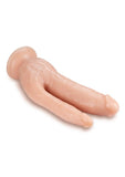 Dr. Skin Silver Collection Dual Penetrating Dildo with Suction Cup 8in - Vanilla