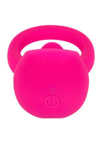 Couple's Enhancers Silicone Vibrating Teasing Tongue Enhancer Cock Ring - Pink