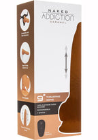 Naked Addiction Rechargeable Silicone Thrusting Dildo with Remote Control 9in - Caramel