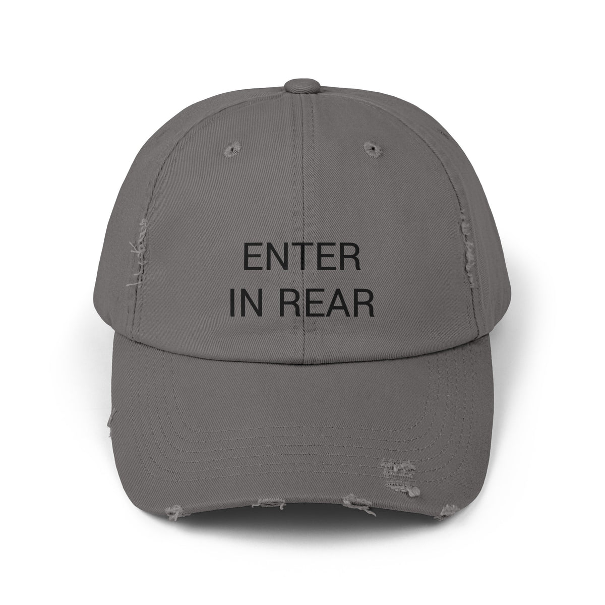 ENTER IN REAR Distressed Cap in 6 colors