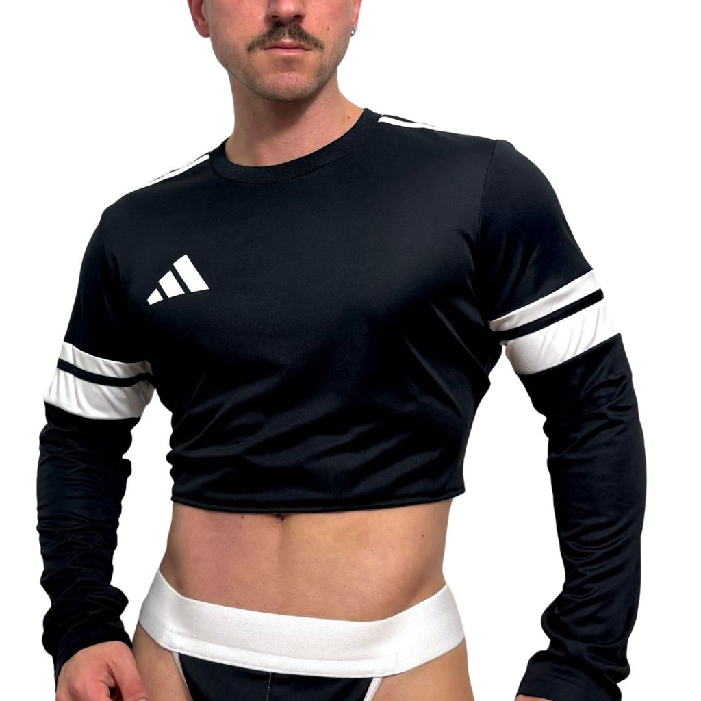Adidas Neo Black Long Sleeve Crop Top BY SNEAKERMASK