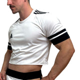 Adidas Neo White Short Sleeve Crop Top BY SNEAKERMASK