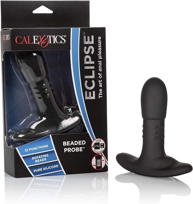 Eclipse Beaded Probe Silicone Rechargeable Vibrating Butt Plug