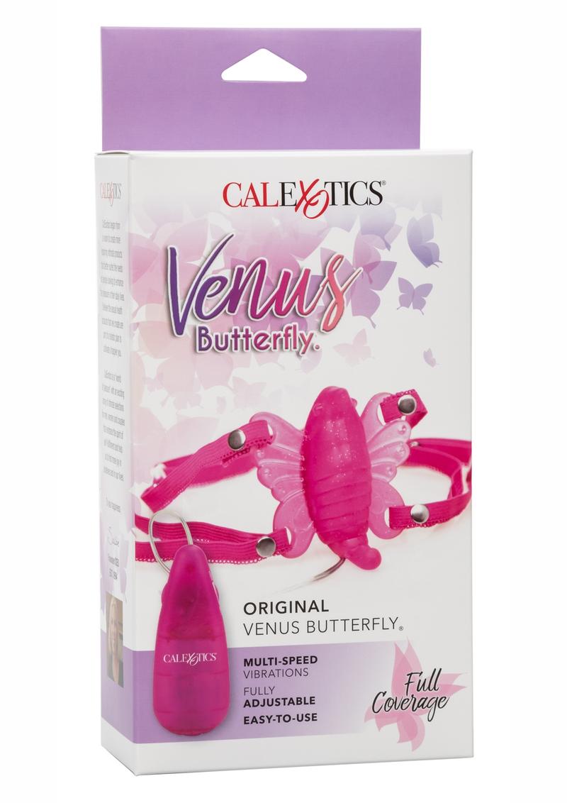 Venus Butterfly Original Strap-On with Wired Remote Control - Pink