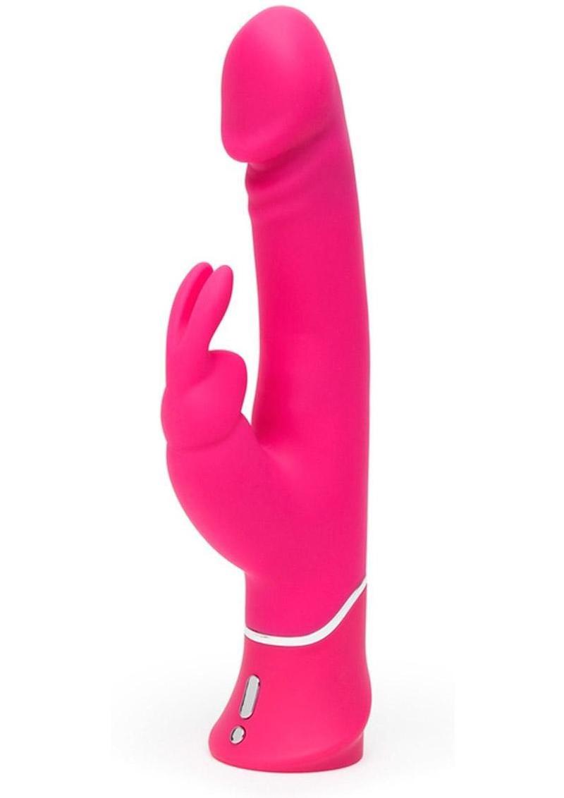 Happy Rabbit Realistic Double Dense Rabbit Vibrator - Pink