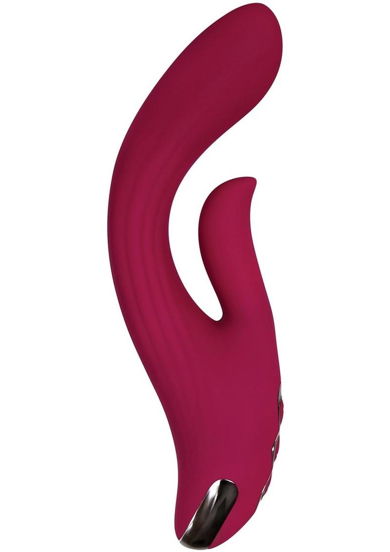 Red Dream Rechargeable Silicone Vibrator - Burgundy