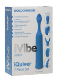 iVibe Select iQuiver Silicone Vibrator (7 Piece Kit) - Periwinkle
