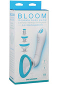 Bloom Intimate Body Pump Silicone Vibrating Rechargeable Body Pump - Sky Blue/White