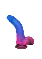 Naughty Bits Ombre Hombre Rechargeable Silicone Vibrating Dildo - Multicolored