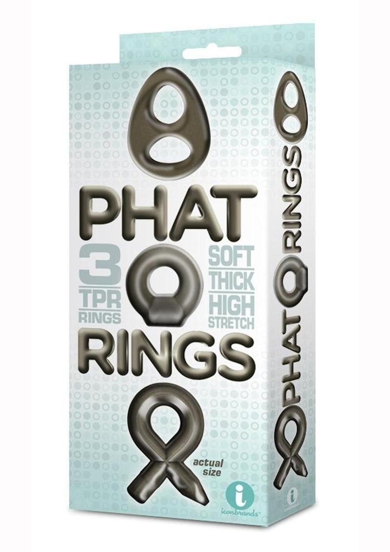 The 9's - Phat Rings Smoke 1, Chunky Cock Rings - Smoke