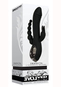 Trifecta Rechargeable Silicone Triple Stimulation Rabbit Vibrator - Black
