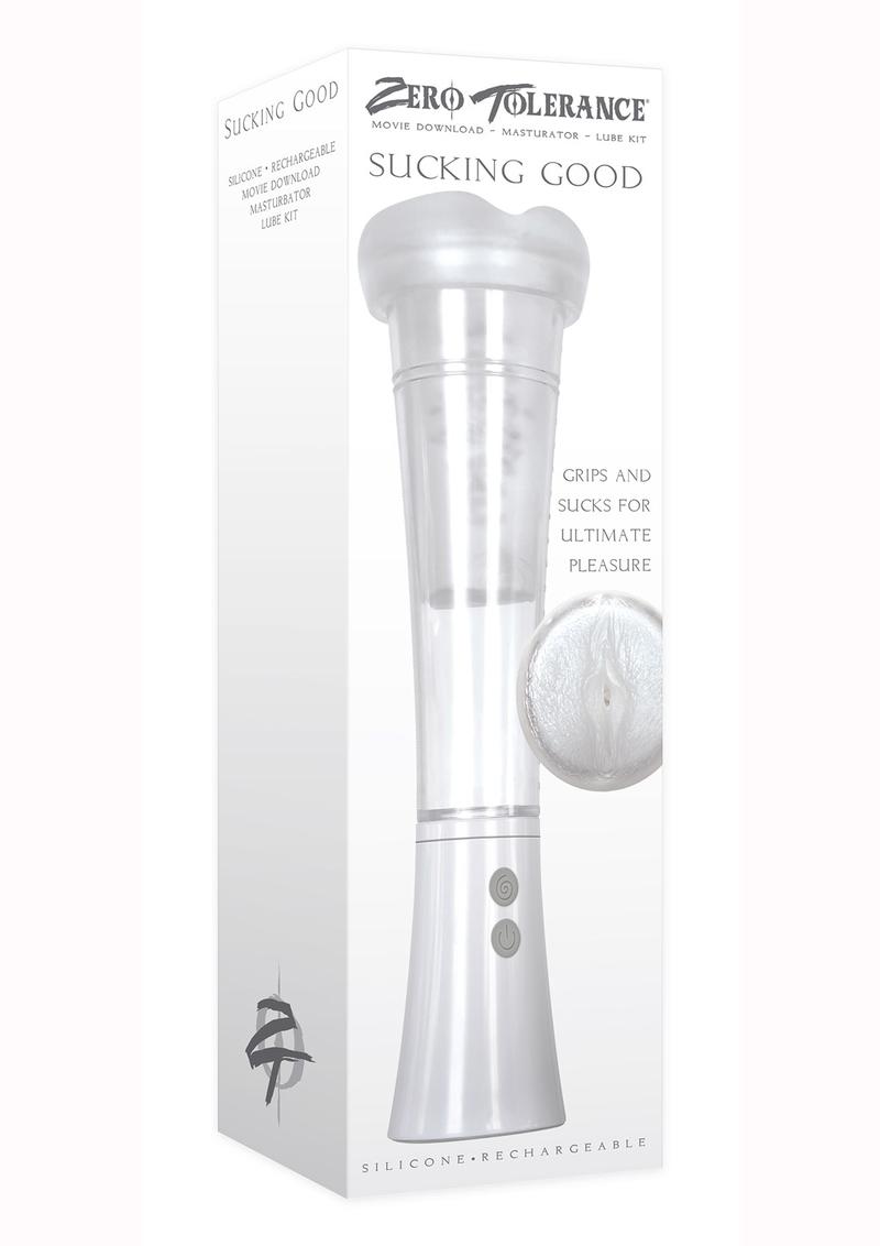 Zero Tolerance Sucking Good Rechargeable Vibrating Masturbator - Vanilla