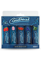 GoodHead Slick Head Glide Water Based Flavored Lubricants 5pc Set Assorted Flavors