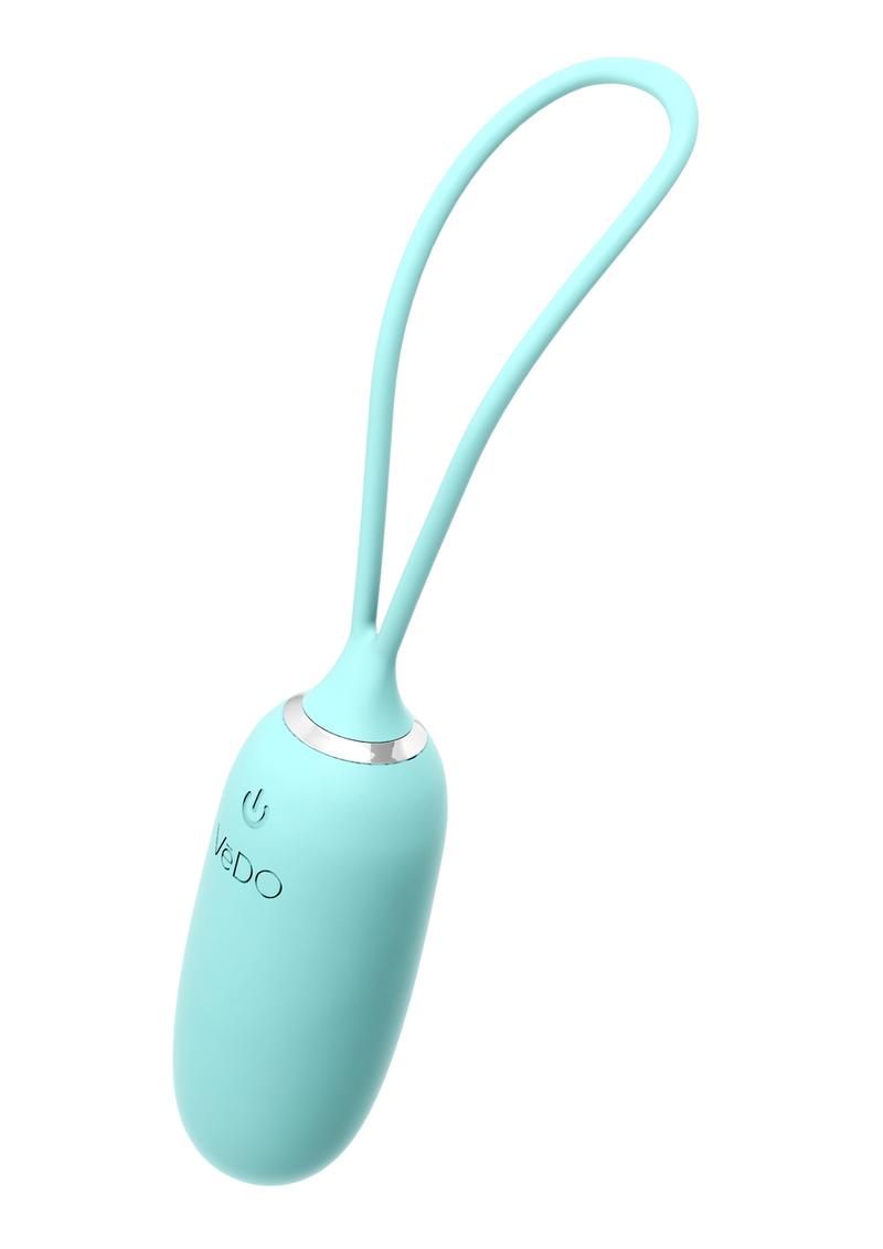 VeDO Kiwi Rechargeable Silicone Insertable Bullet Vibrator with Remote Control - Tease Me Turquoise
