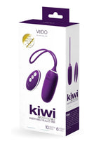 VeDO Kiwi Rechargeable Silicone Insertable Bullet Vibrator with Remote Control - Deep Purple