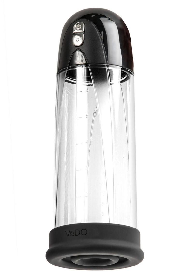 VeDO Pump Rechargeable Silicone Vacuum Penis Pump - Just Black