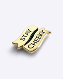 Stay Cheeky enamel pin by Dicks Don't Lie