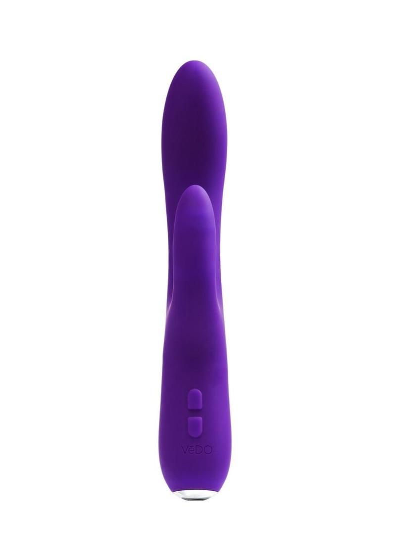 VeDO Rockie Rechargeable Silicone Rabbit Vibrator - Into You Indigo