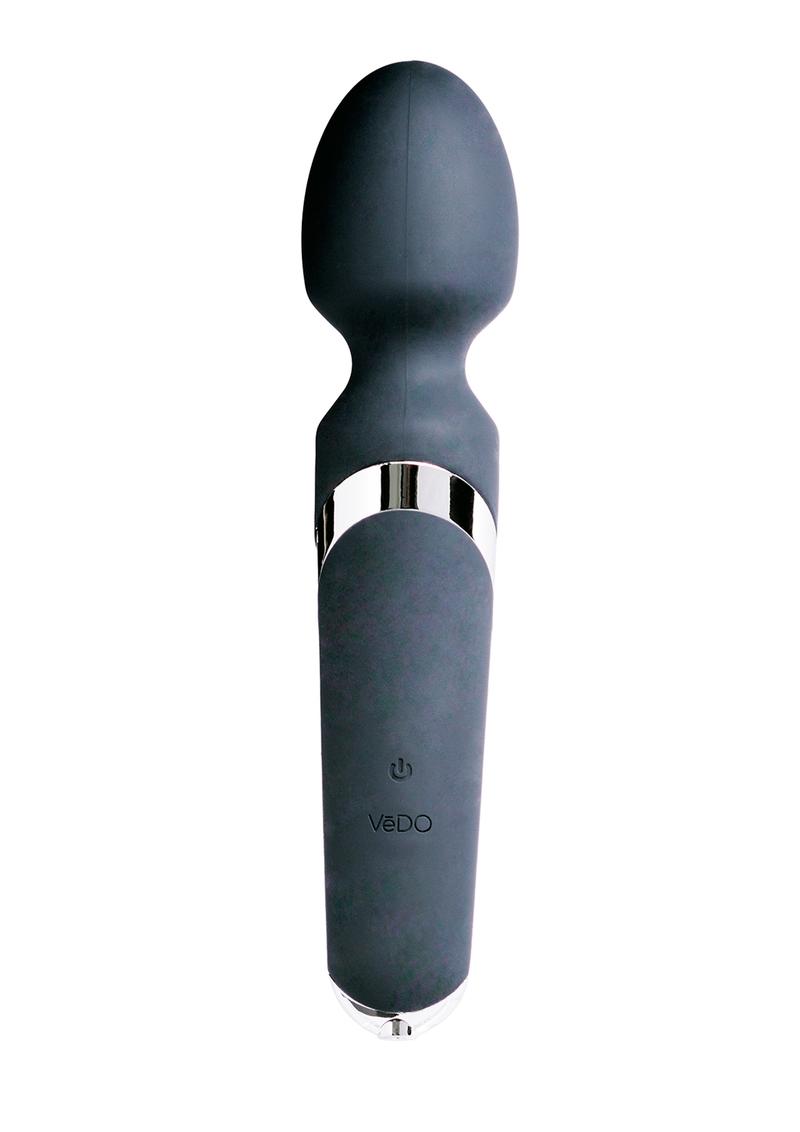 VeDO Wanda Rechargeable Silicone Wand Massager - Just Black