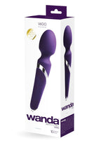 VeDO Wanda Rechargeable Silicone Wand Massager - Deep Purple