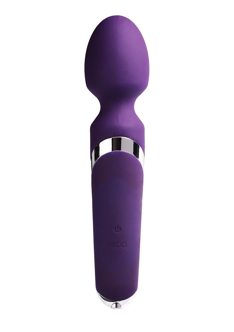 VeDO Wanda Rechargeable Silicone Wand Massager - Deep Purple
