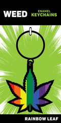 Rainbow Leaf Keychain