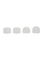 Compact Personal Travel Massager with 4 Interchangeable Heads - White
