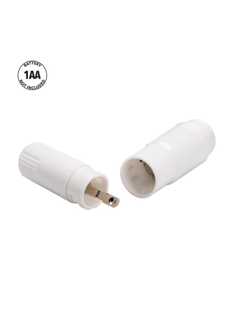 Compact Personal Travel Massager with 4 Interchangeable Heads - White