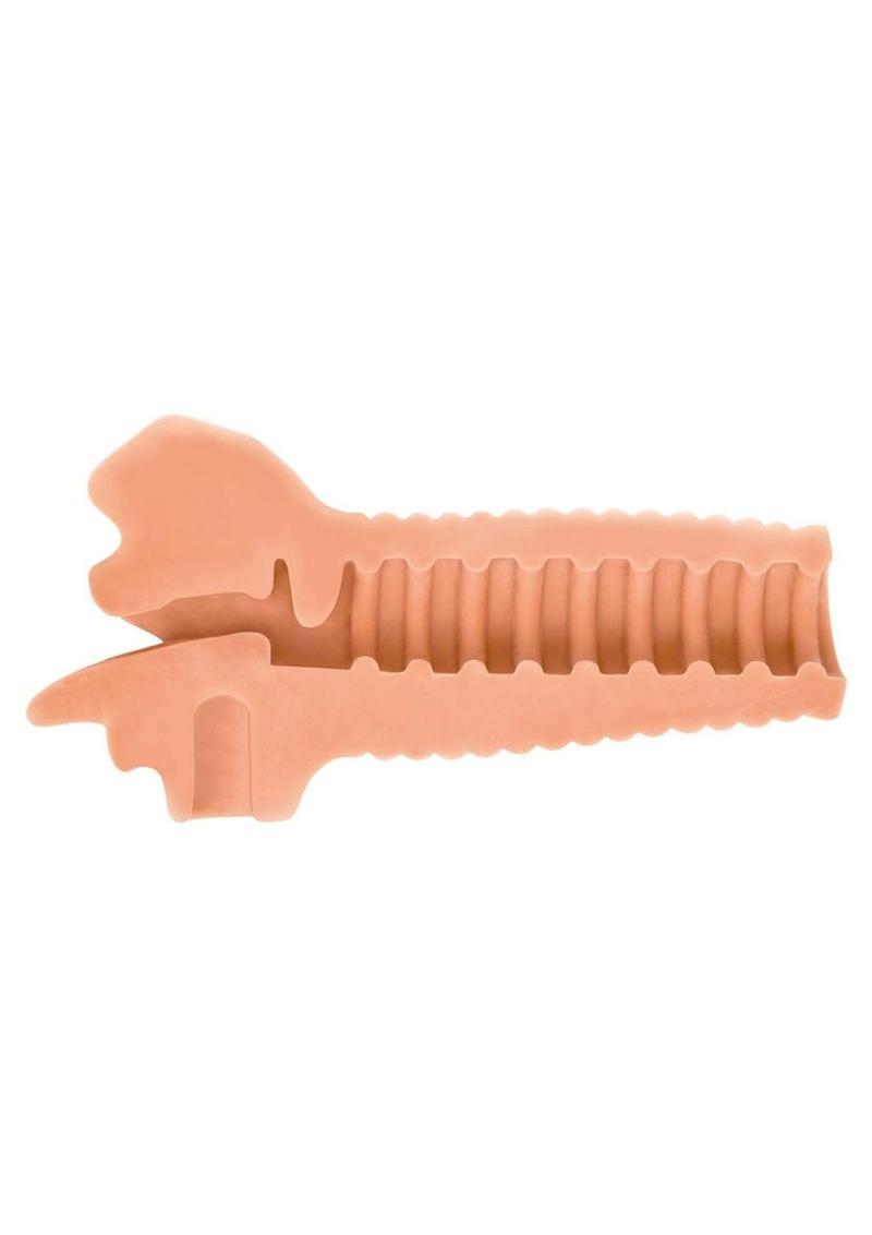 Mistress Courtney BioSkin Vibrating Stroker - Mouth - Vanilla