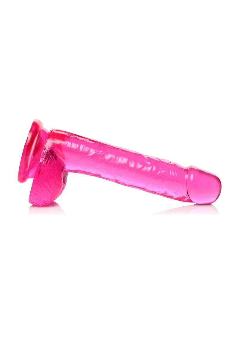 Lollicock Slim Stick Dildo with Balls 7in - Cherry Ice