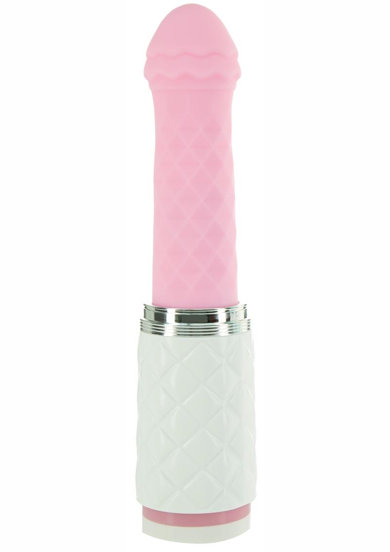 Pillow Talk Feisty Rechargeable Silicone Thrusting and Vibrating Massager - Pink