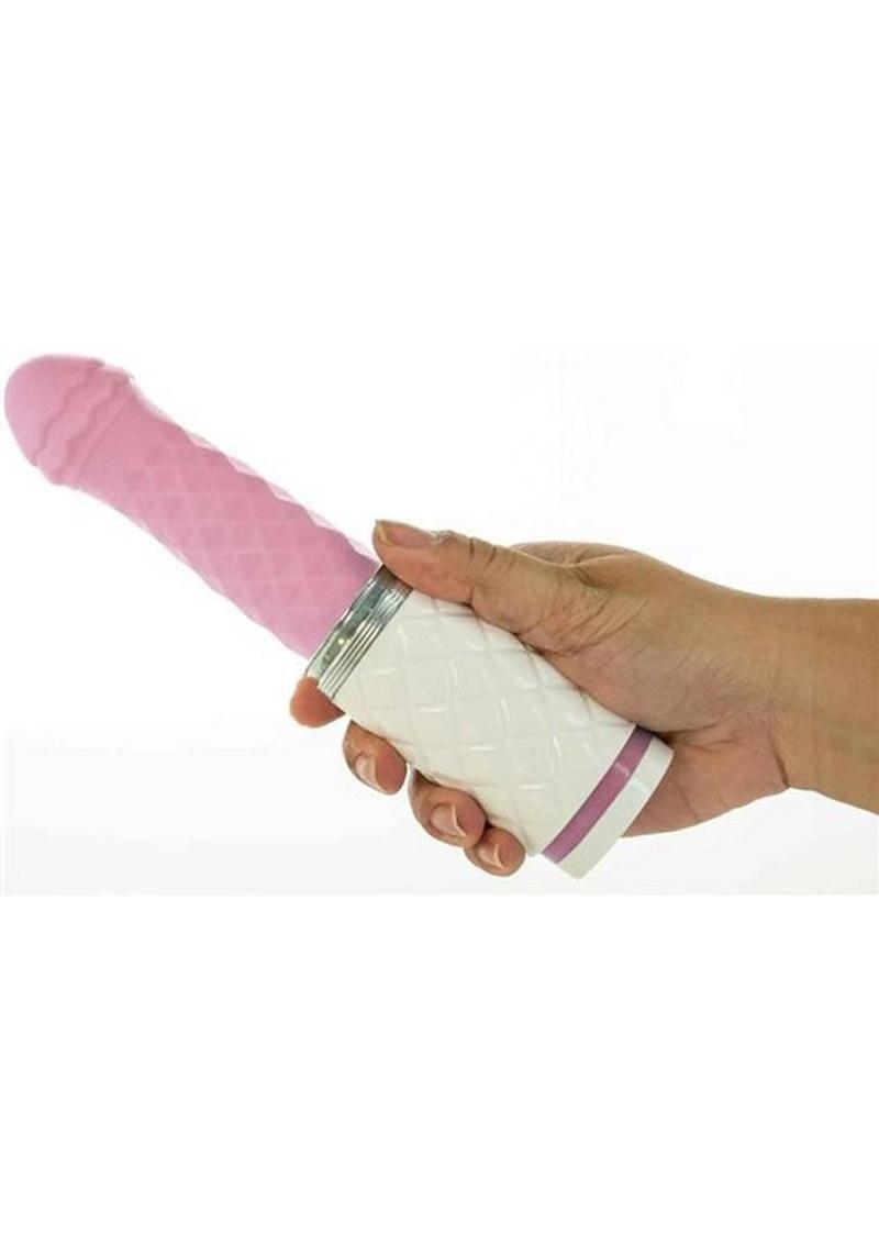 Pillow Talk Feisty Rechargeable Silicone Thrusting and Vibrating Massager - Pink