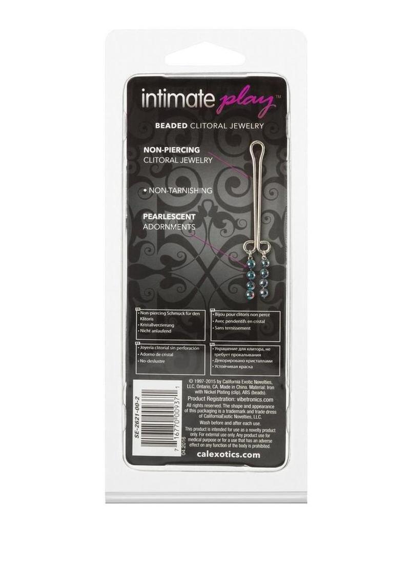 Intimate Play Non-Piercing Beaded Clitoral Jewelry - Silver