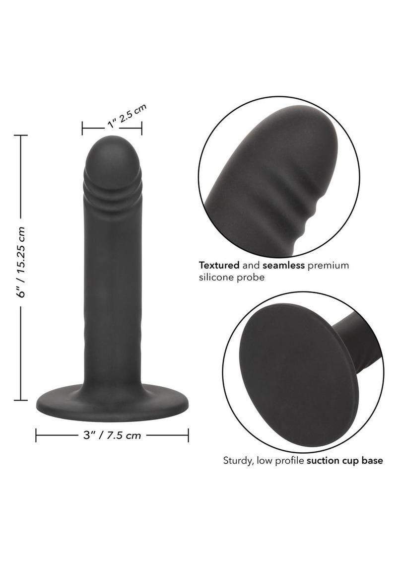Boundless Silicone Ridged Probe 6in - Black