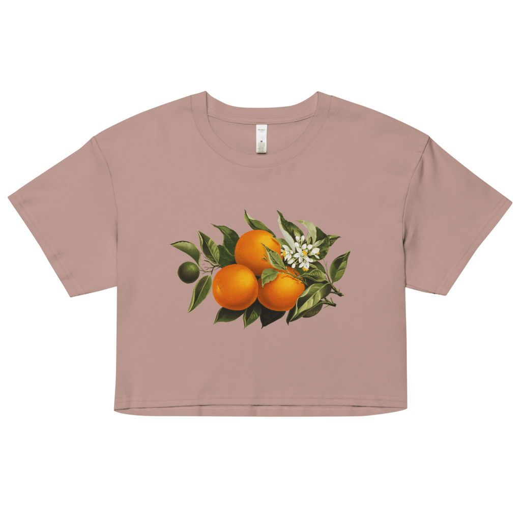 Orange Branch Crop Top