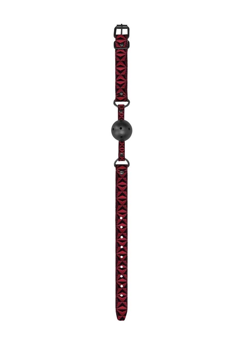 Ouch! Luxury Breathable Luxury Ball Gag - Burgundy